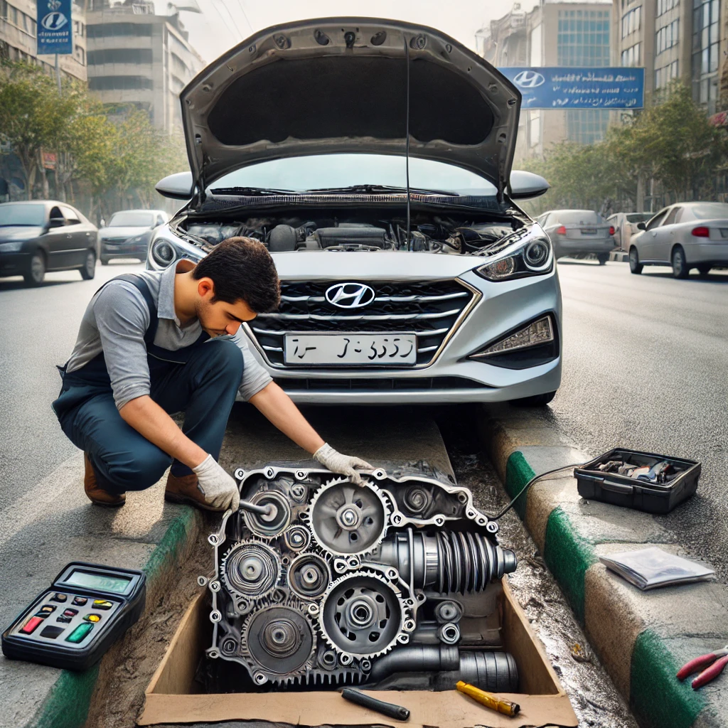 The sound of Hyundai car gearbox